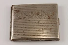 Antique Russian Decorated Metal Cigarette Case 1900's