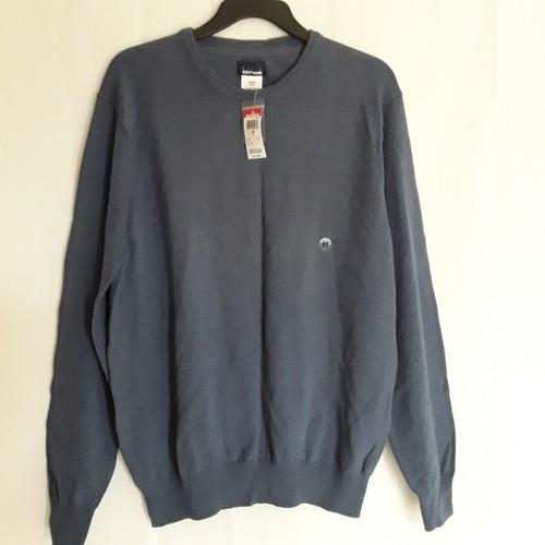 Mens sweater crewneck long sleeves brand Basic Editions NWT color blue - Picture 6 of 12