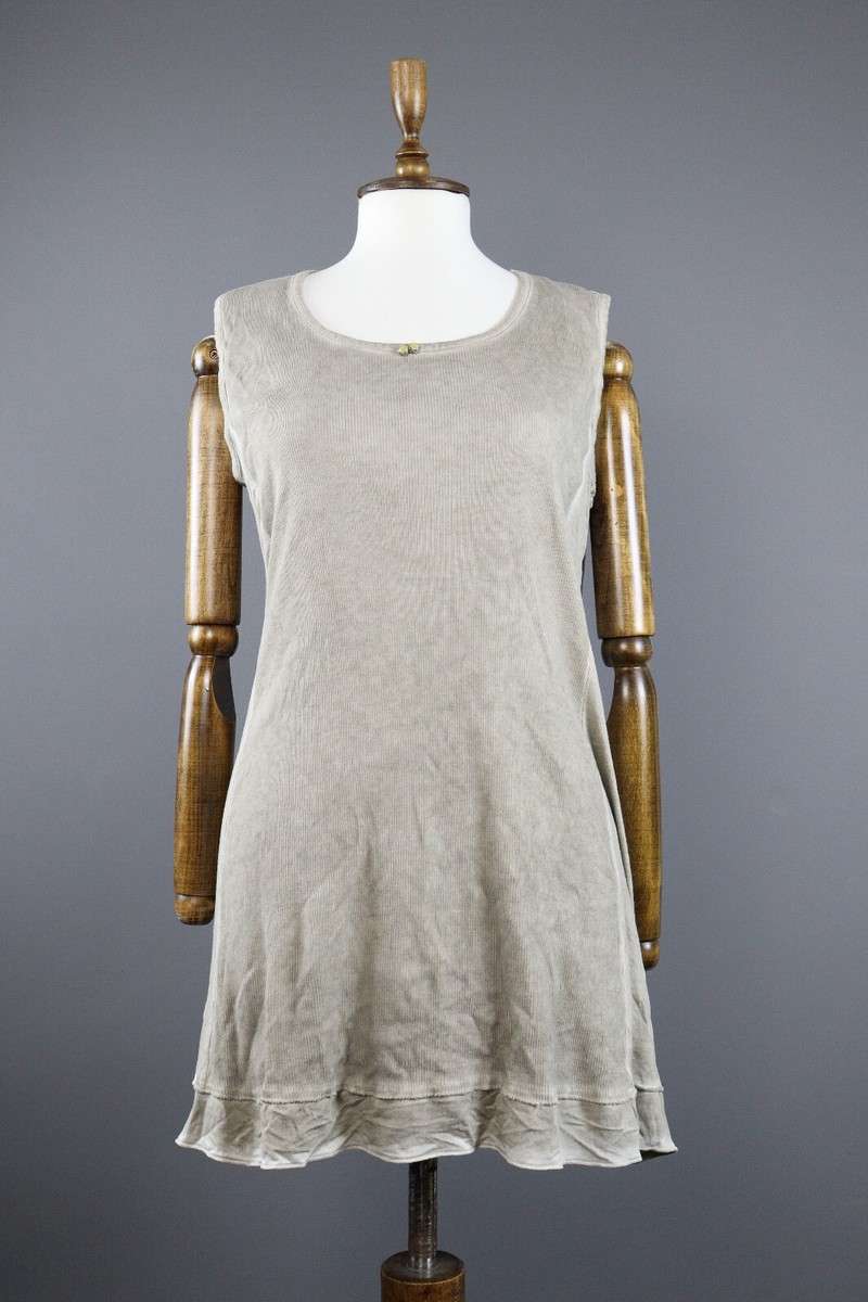 grey bottega dress by Elisa Cavaletti Designed Smoked Tunic Knee Size L Web Collection: Brunch