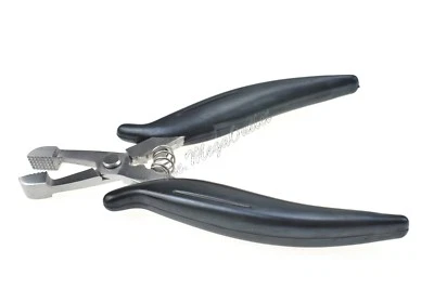 MAQNSCO Hair Extension Pliers for Micro Bead, Ring, Keratin Bond Remover Black