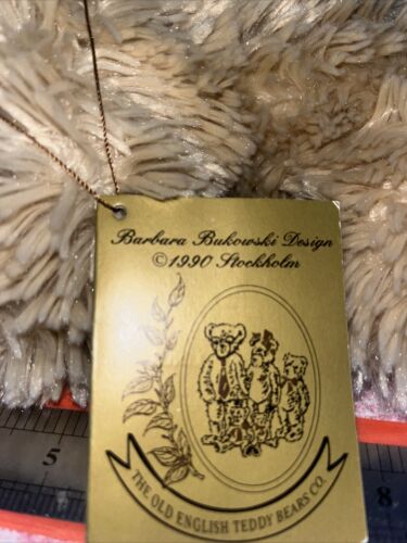 Vintage The English Teddy Bear Company Plüschhund mit Etikett Barbara Bukowski 11 Zoll - Bild 3 von 9