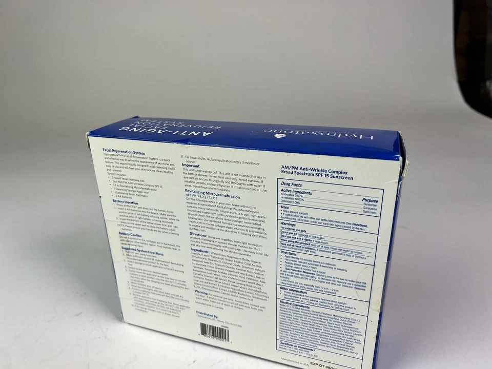 Sistema de rejuvenecimiento facial antienvejecimiento Hydroxatone nuevo en caja stock antiguo EXP 2017 Foto 2 de 4
