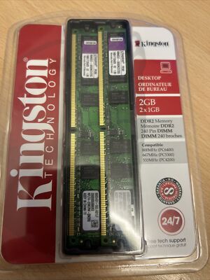 Kingston RMD2-800K2/2G 2GB DDR2 DIMM 240 Pin 800 MHz   2 x 1 GB PC Speicher Neu Meer