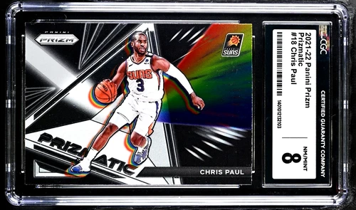 2021 2021-22 Panini Prizm Prizmatic #18 Chris Paul CGC 8 *None Graded Higher*