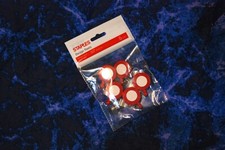 Staples Brand 33  Red and White Retractable ID Badge Reel 5-Pack