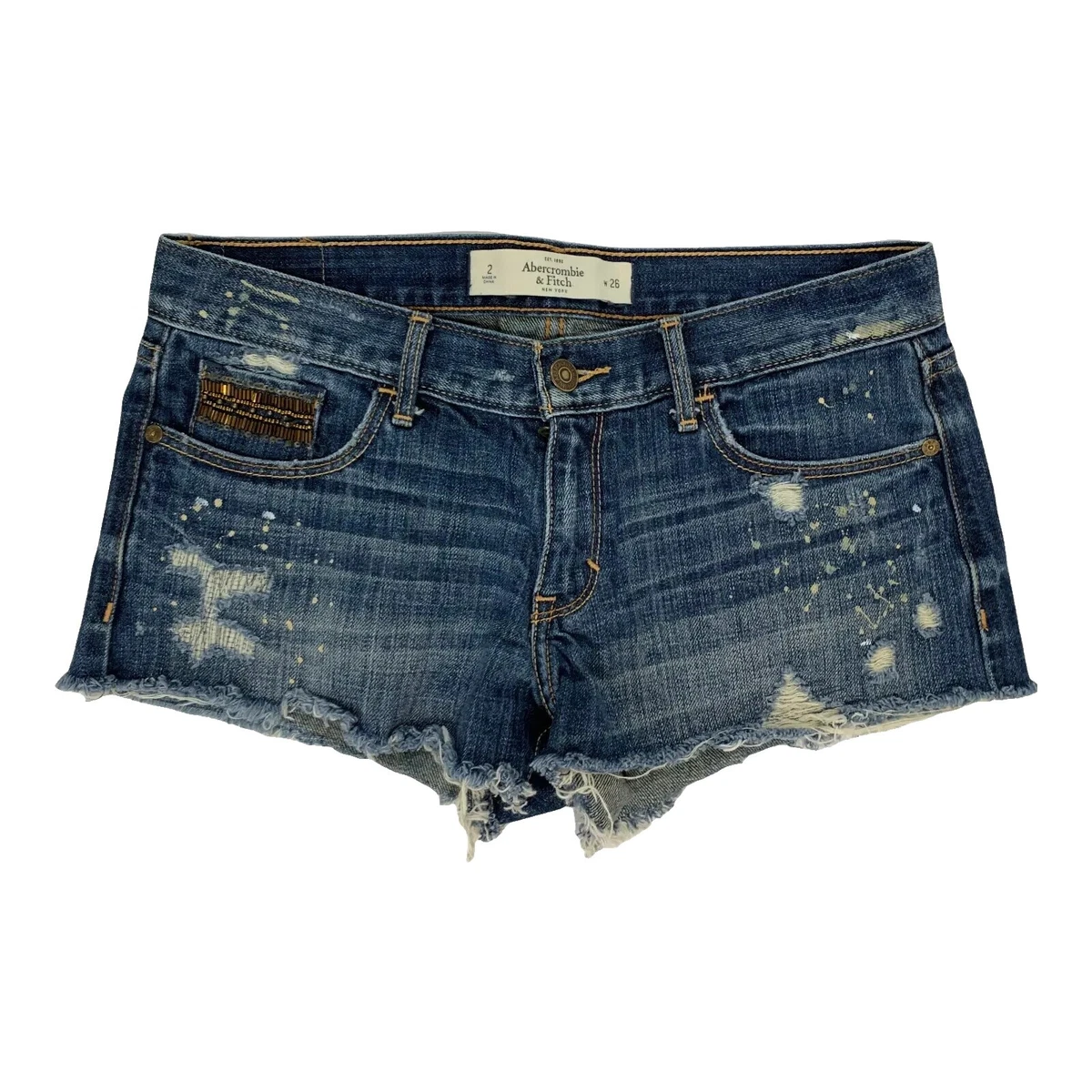 Denim Ultra Low (Less than 6.5 in) Shorts for Women for sale | eBay
