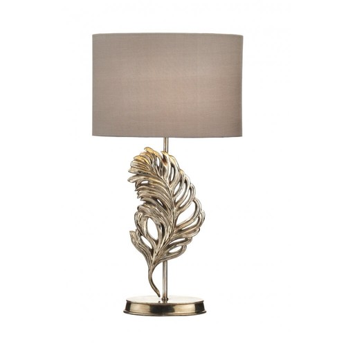 Där Lighting Group GLE4232/X Glebe lampada da tavolo argento antico prezzo di listino £130 - Foto 2 di 2