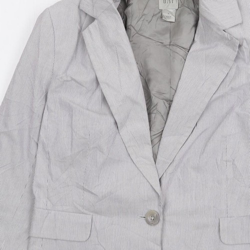 Gap Womens Blue Striped Cotton BlendSuit Jacket Size 8 - Picture 11 of 12