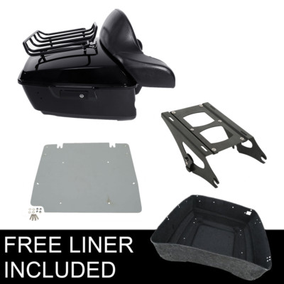 King Pack Trunk Pad Plate Rack Fit For Harley Tour Pak Street Glide 14-24