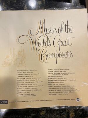 MUSIC OF THE WORLDS GREATEST COMPOSERS 1959 READERS DIGEST BOX SET