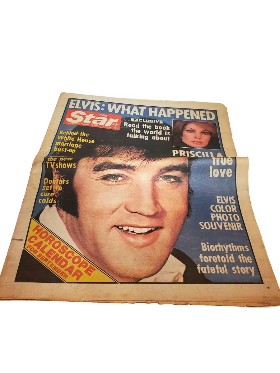 Vtg Aug 1977 Elvis Priscilla Presley THE STAR Tabloid Magazine color photo  | eBay