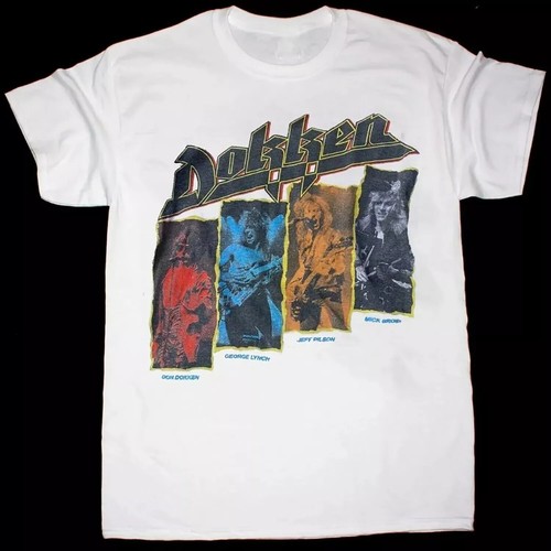 Dokken Band Short Sleeve Gift For Fan White Cotton shirt - Bild 1 von 3