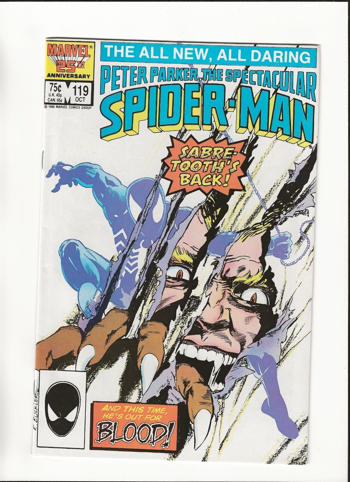Spectacular Spider-Man #119 Sabretooth Foreigner Appearances High Grade 1986