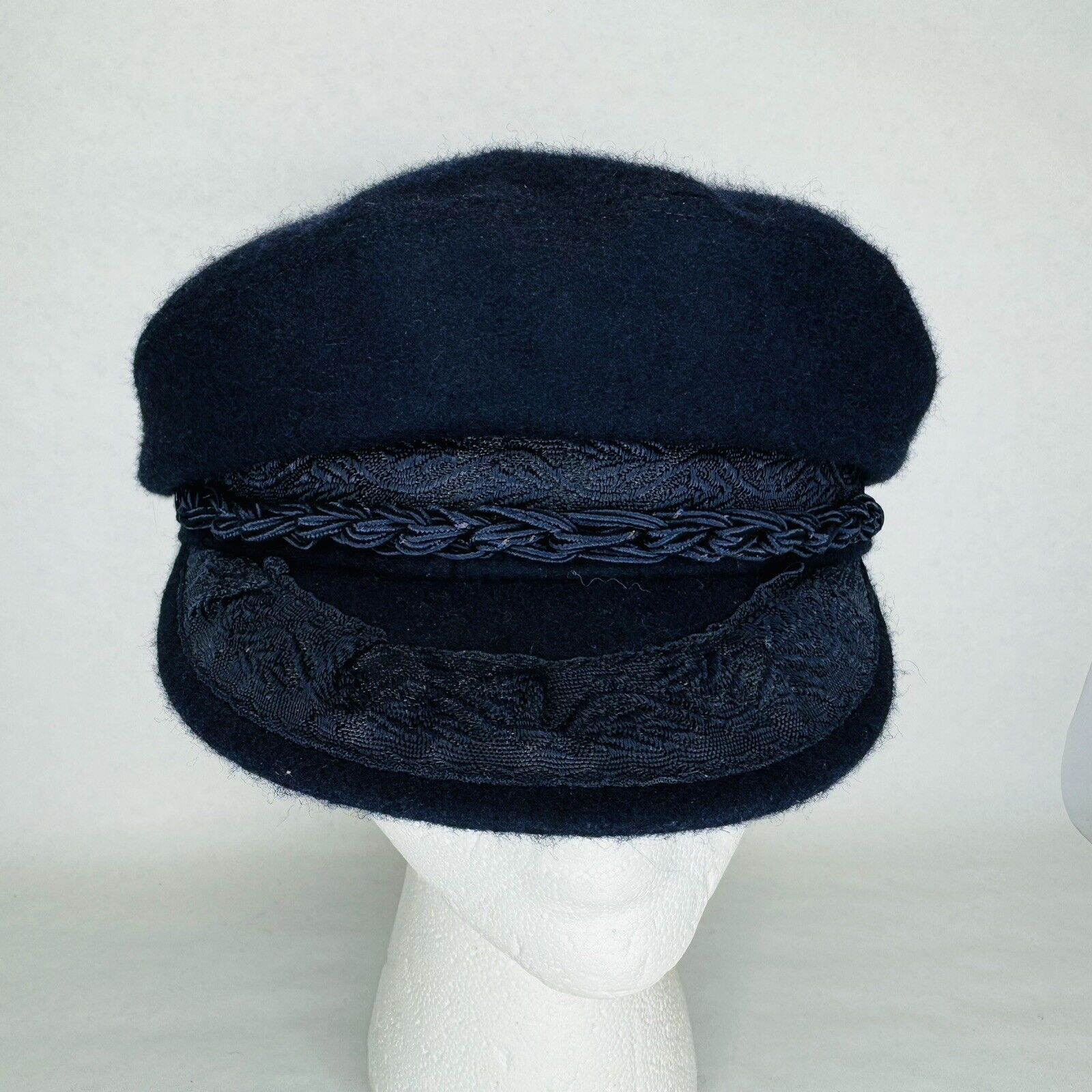 Vintage Authentic GREEK FISHERMAN'S CAP Navy Wool… - image 2