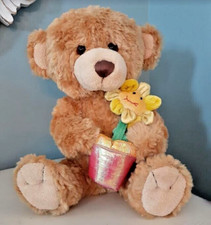 Animal Alley plush Bear with potted anamorphic flower stuffed animal Toys R Us