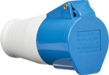 32A 3 Pin 2P+E Industrial Site Caravan Plug Blue Knightsbridge commando