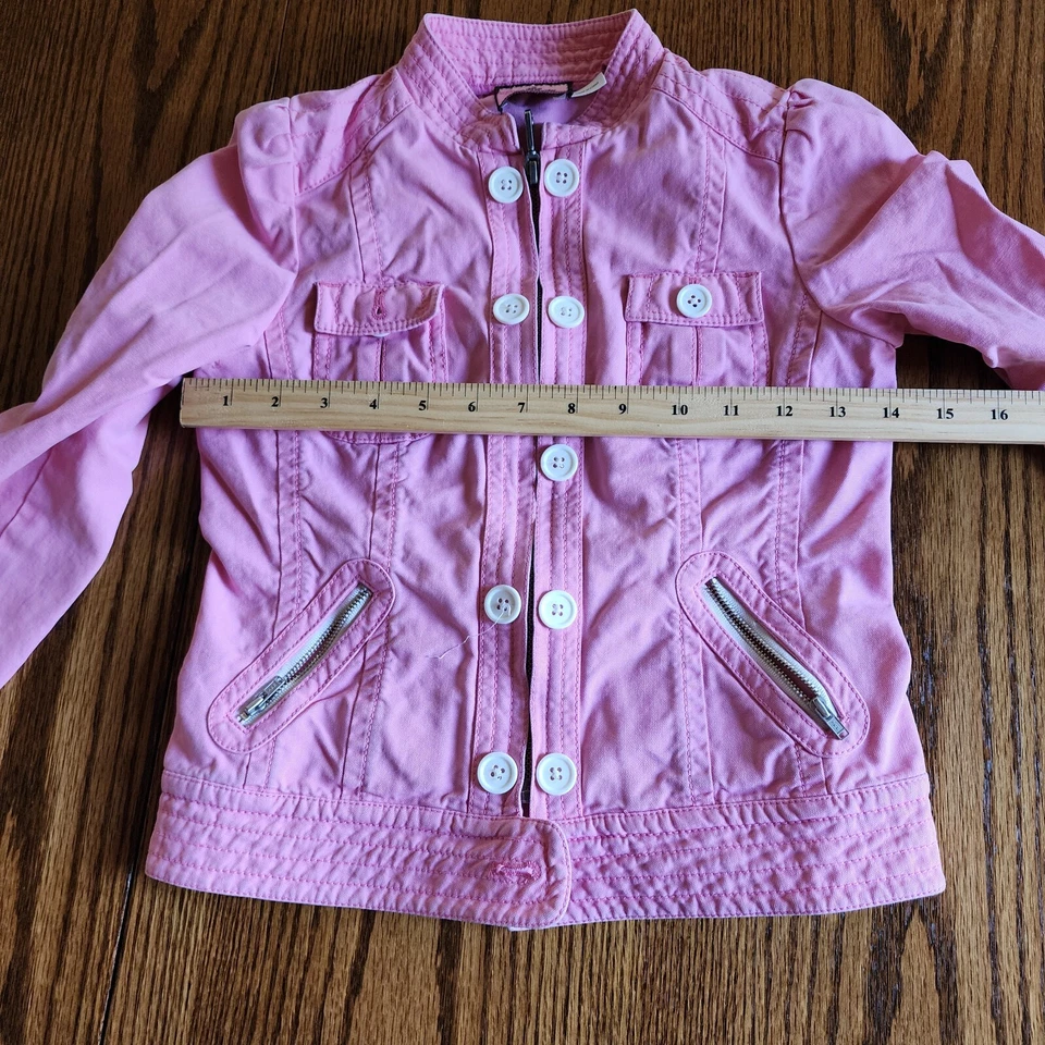 Juicy Couture Rosa Denim Jean Chaqueta Niñas Niños Talla 10 Niña Niños Chaqueta Foto 4 de 4