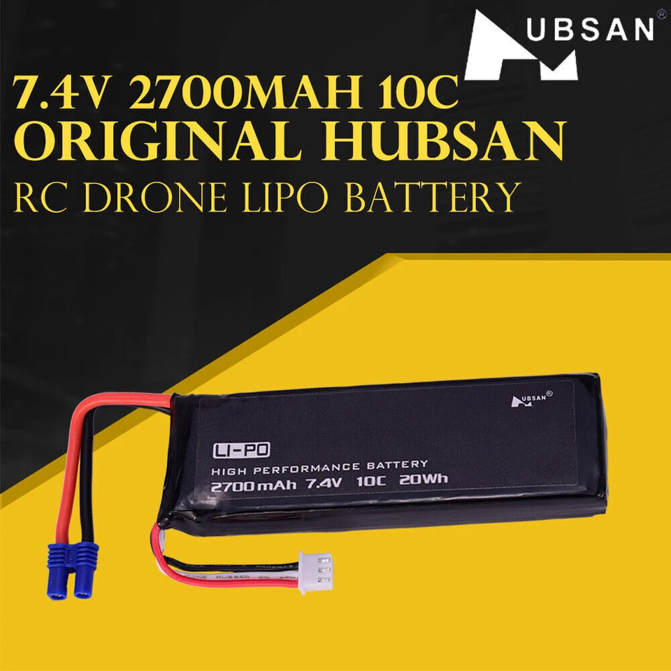 2x Hubsan RC Drone Lipo Battery 7.4V 2700mAh H501S-14 For H501S H501C H501S Pro - Image 3 of 4