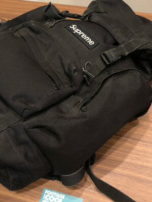 【美品】　Supreme black backpack 2000ss VINTAGE EARLY 2000s SUPREME BOX LOGO CANVAS BACKPACK BLACK