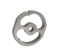 Grinder Plate, #32 with Kidney Holes and 2 Flat Edges. Fits Butcher Boy Grinders