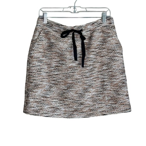 Loft Skirt size Medium knitted with pockets New With Tags Brown Cream