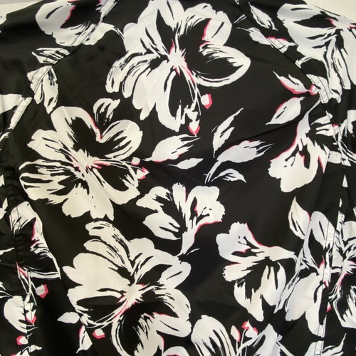 Lauren Ralph Lauren Active Black & White Floral Full Zip Windbreaker Jacket Sz S - Picture 8 of 8
