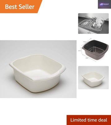 Elegante rechteckige Spülschüssel 9,5 l in Leinen creme   Kitchen Essential
