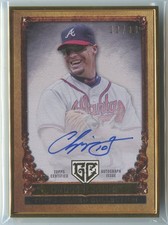 Chipper Jones 2023 Topps Gilded Collection Gallery Of Gold Auto 22/30 Braves