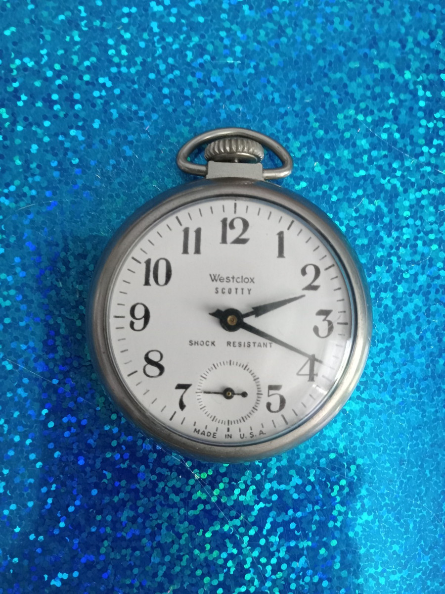 WESTCLOX Scotty Pocket Watch Manual Wind RUNS EXCELLENT+++++