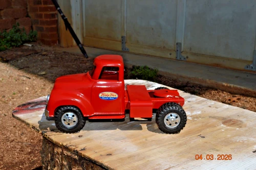 Vintage Tonka Pressed Steel Semi Truck Cab Red Mound Minn Toy 1950s-Restored