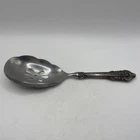 Wallace Grande Baroque Sterling Silver Pierced Serving Casserole Spoon 9.75 Long