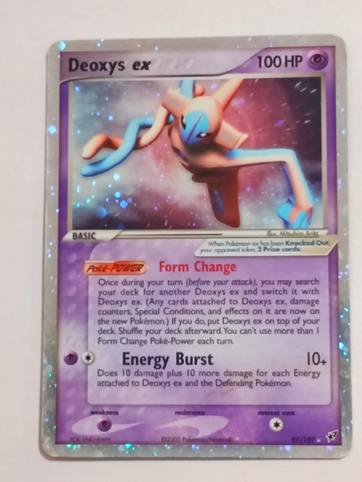 Pokemon TCG Deoxys EX Holo Ultra Rare Card Normal Forme 97/107