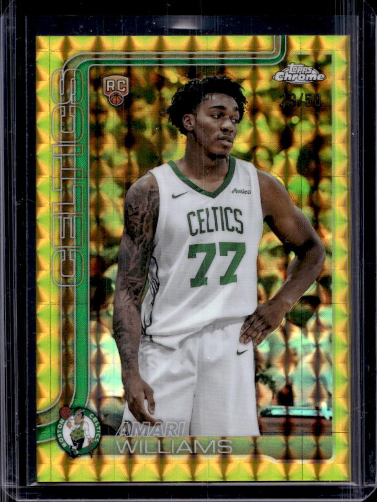 Amari Williams 2025 Topps Chrome #297 Gold Geometric Refractor /50
