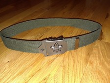 Boys Boy Scouts Green Uniform Web Belt Size S/M 32