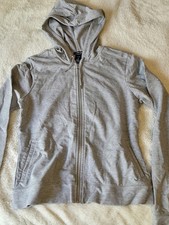 GAP Stretch Women s Gray Full Zip Hoodie Pockets Size M
