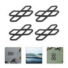 4Pcs Car Center Console Vent Decor Sticker Black Ac Vent Trim Protective Panel