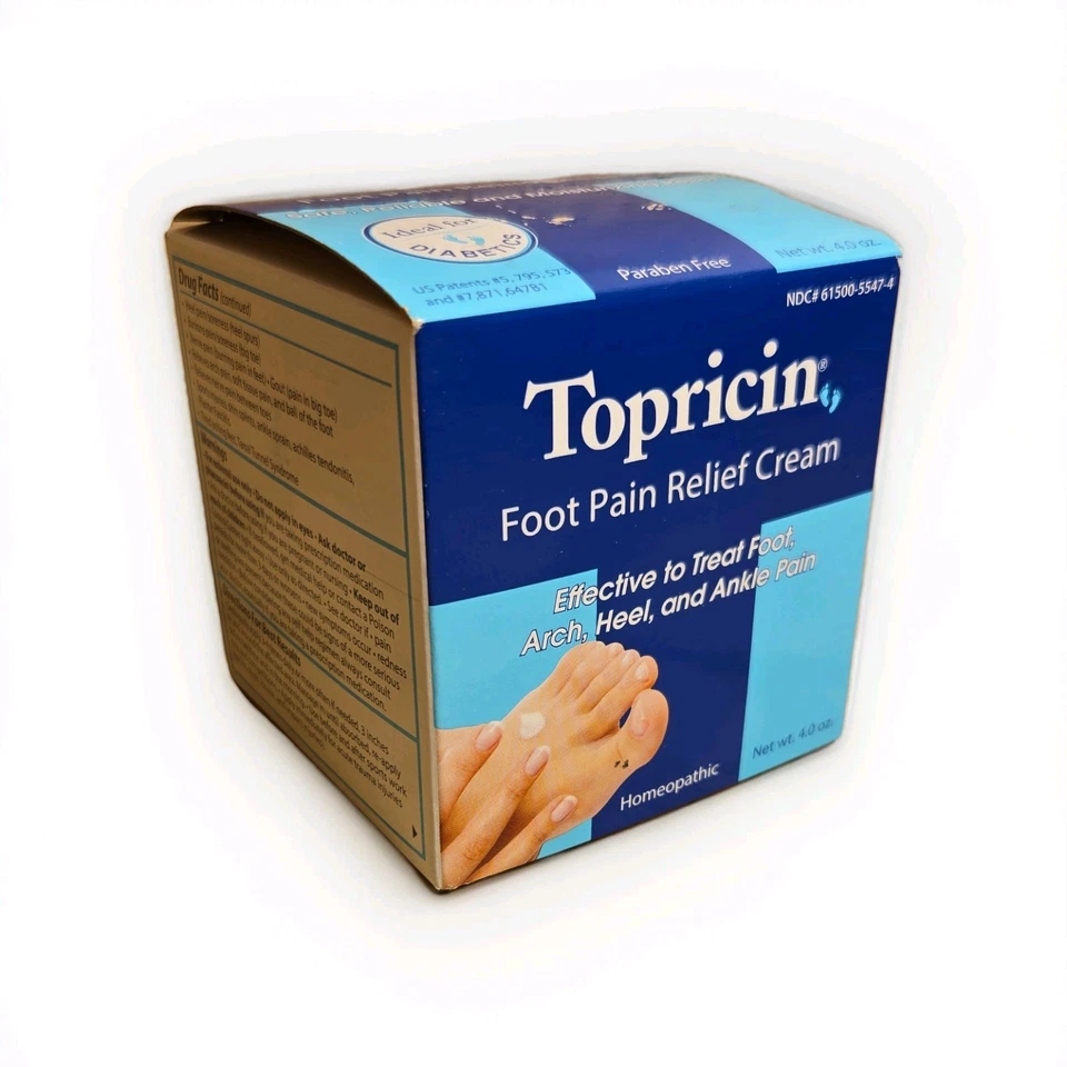 Topricin Natural Foot Pain Relief Cream• Homeopathic• 4FL oz• Expires 4/2026 - Image 2 of 4