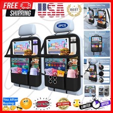 Car Backseat Organizer with Table Tray2-Pack 9 Storage Pockets Backseat Car O...