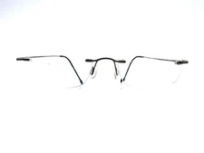 MarchOn Airlock 2 Matte Silver Rectangular Rimless Glasses 51 16 150