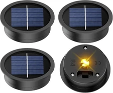 4 Pack Solar Light Replacement Top, 2.76 Inch Waterproof Solar Lantern Light Par