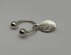 Tiffany & Co Vintage Return to Tiffany Oval Tag Key Ring Sterling Silver charm