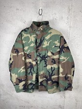 Vintage m65 Woodland Camo U.S. Army Cold Weather Field Coat Size Medium - Short