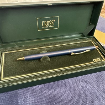 CROSS CLASSIC CENTURY SATIN BLUE WITH 23KT GOLD TRIM BALLPOINT PEN