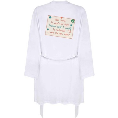 Kleiner Morgenmantel/Kleid ''Lieber Weihnachtsmann, Oma sagte ich könnte'' für Erwachsene (RO00105905)