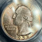 1958 Washington Silver Quarter 25C 90% Silver PCGS MS67 CAC Toned - 0400