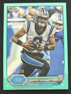 Bryce Young 2023 Topps Chrome Composite Aqua Refractor /199