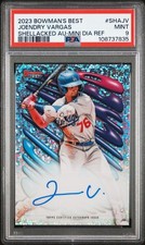 2023 Bowmans Best #SHAJV JOENDRY VARGAS Shellacked Auto Mini Diamonds /25 PSA 9