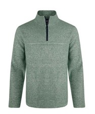 WEIRD FISH Laramie 1/4 Zip Snow Marl Fleece