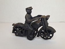 Vintage Cast Iron Motorcycle Rider
