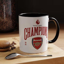 Arsenal PL Champions Accent Ceramic Mug Funny...